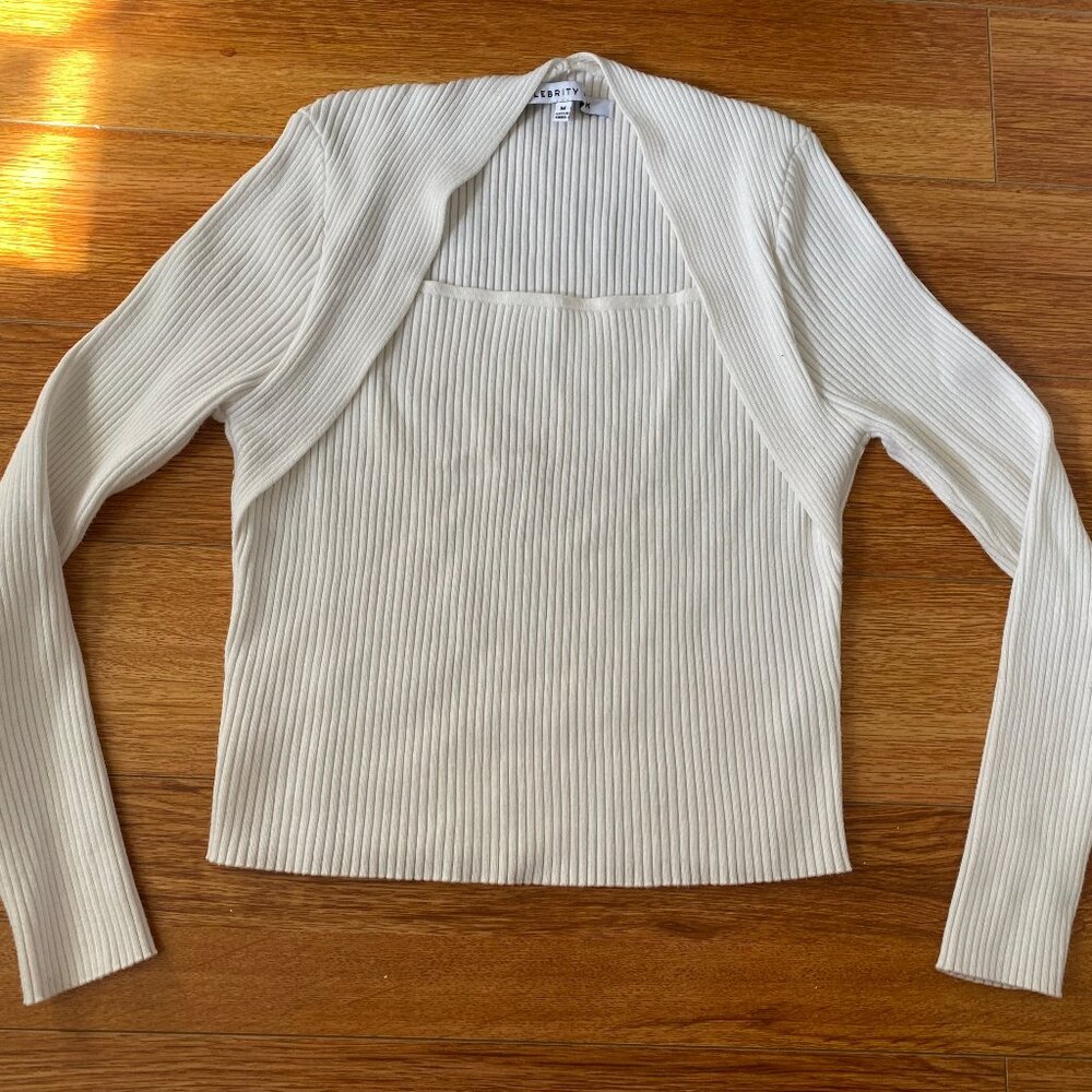 Cute White-Ivory Shrug-Sweater